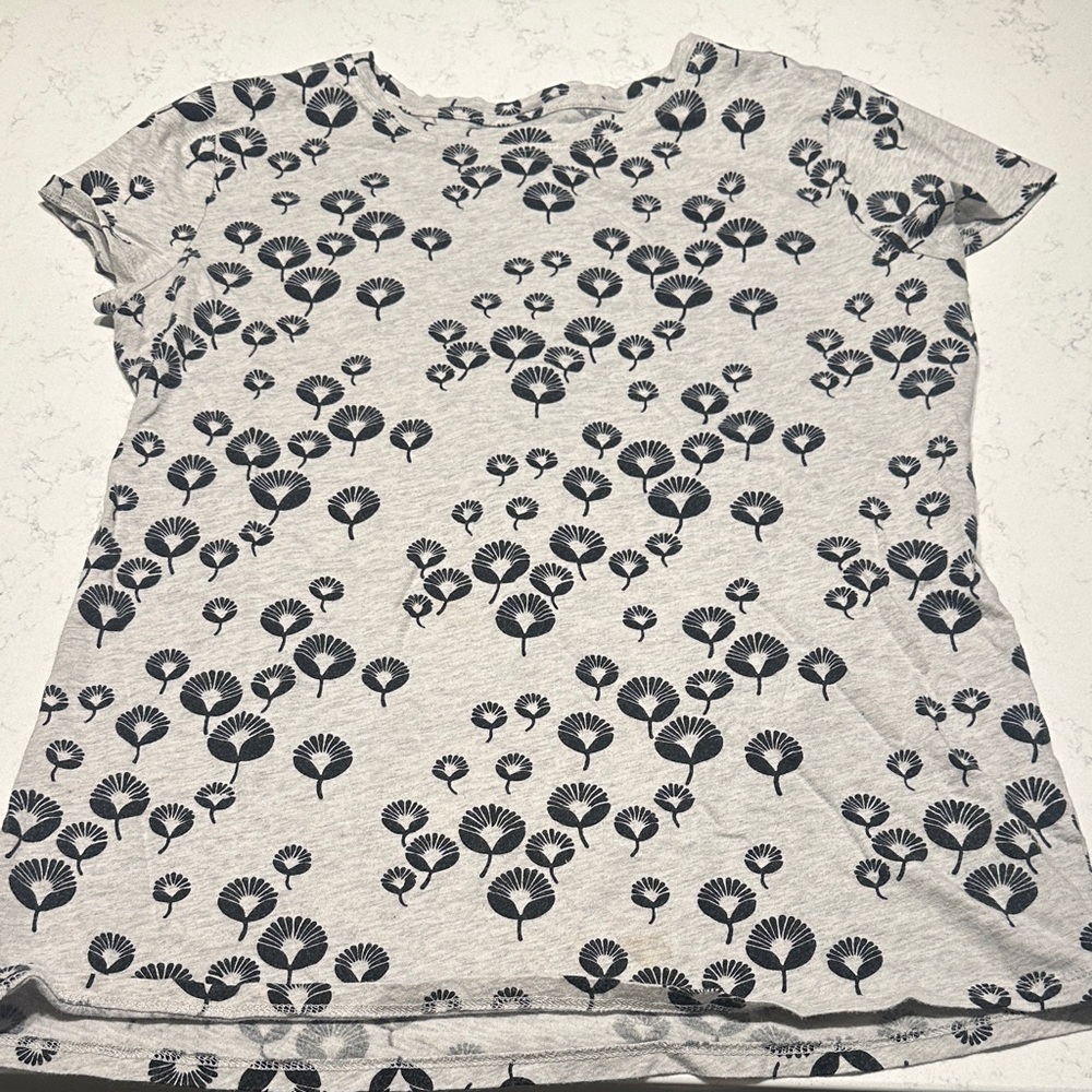 Taylor Black Floral Print Short Sleeve Top